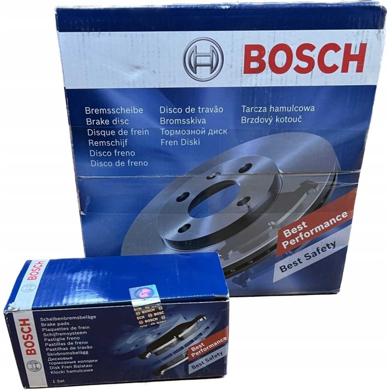 Klocki + tarcze przód bosch AUDI A4 B6 280 mm