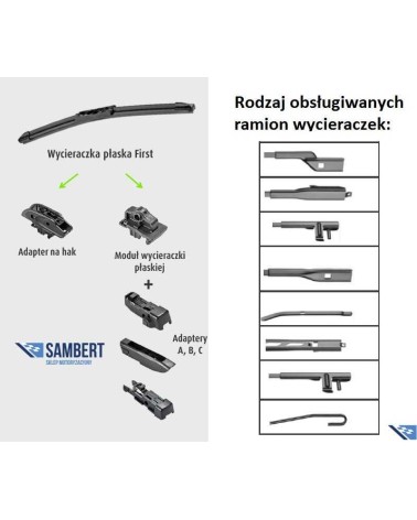 Wycieraczka płaska Valeo first 750 mm FM75