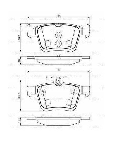 Klocki tył Bosch AUDI Q2 GAB GAG 272 mm